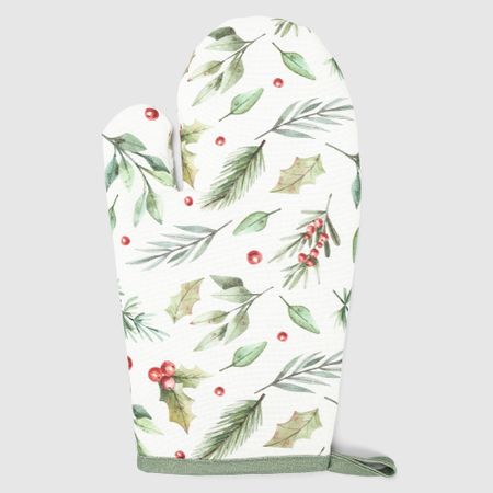 Прихватка-рукавица Erteks X-mas остролист 18х36 см