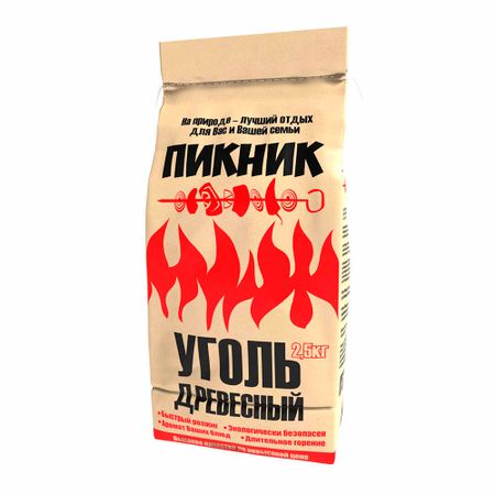 Уголь древесный березовый Пикник 2,5 кг
