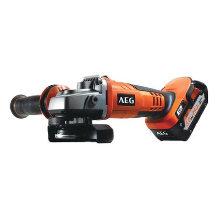 Шлифмашина угловая аккумуляторная AEG BEWS18-125BLPX2 18 В 5Ач Li-Ion d125 мм 2 АКБ и ЗУ (25218525) бесщеточный шпиндель yun duan bldc 200 250 300 500w