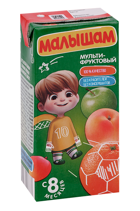 Нектар Фрутоняня Малышам ябл/абрикос/апельсин мультифрукт неосв, 0,33 л