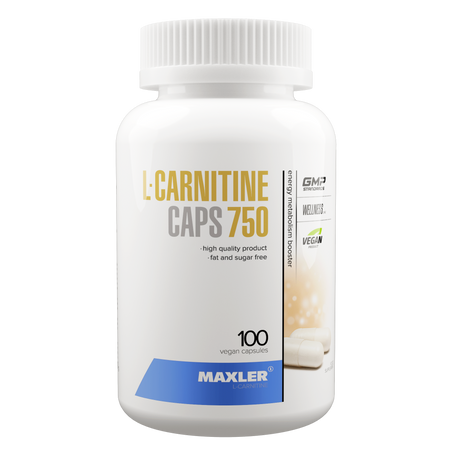 L-карнитин Maxler 750 мг, 100 капсул