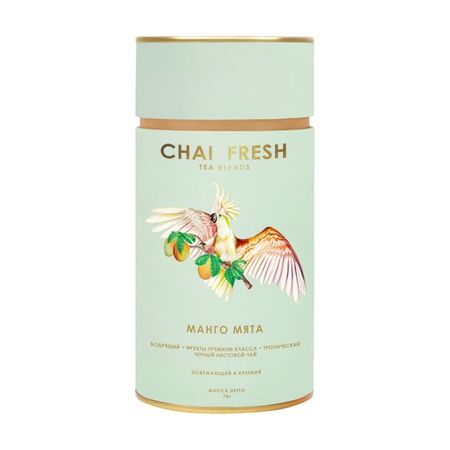 Чай чёрный Chai Fresh листовой, манго и мята 100 г