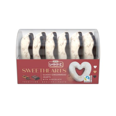 Пряники имбирные Lambertz hearts глазурь 190 г