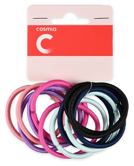 Резинки для волос Cosmia тонкие цветные, 12 шт