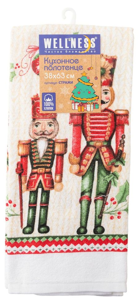 Полотенце кухонное Wellness Стражи велюр, 38х63 см