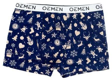 Трусы мужские новогодние OEMEN Боксеры синие, р. 54