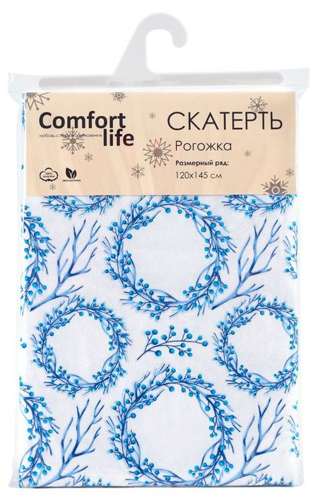 Скатерть Comfort Life Рождественская корона 120х145 см, 1 шт