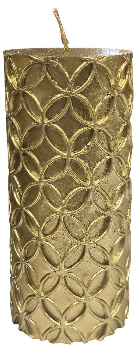 Свеча Actuel Цепочка золотистая, d 6,8 h 15,5 см