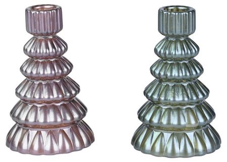 Подсвечник Actuel Елка стекло d 8,5 h 13,3 см, 1 шт в ассортименте