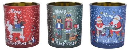 Подсвечник Actuel Merry Christmas стеклянный 7х8 см, 1 шт в ассортименте