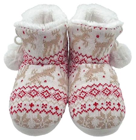 Тапочки женские новогодние InExtenso зимние бежевые, р 36-41 наталья игоревна котятова новогодние занималки раскраски с наклейками зимние игры