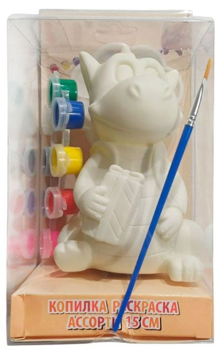 Копилка-раскраска 8х10х17 см, 1 шт в ассортименте