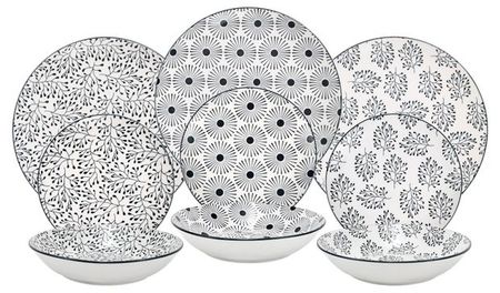 Набор посуды Actuel черный микс, 18 предметов