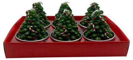 Свечи Actuel Рождественские елочки d 3,8 см, 6 шт