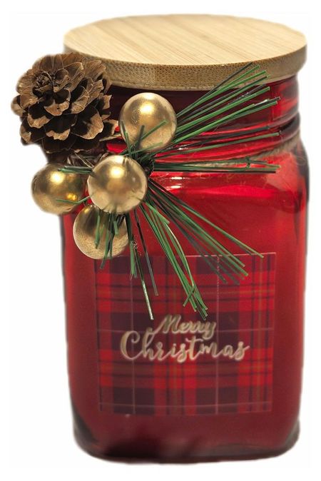 Свеча Actuel Merry Christmas с ароматом апельсина и корицы, d 7,3 h 9,2 см