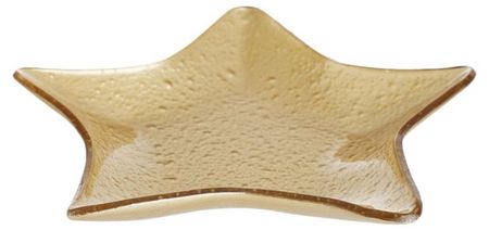 Блюдо Actuel Золото театра в форме звезды золотистое стеклянное, 18 см