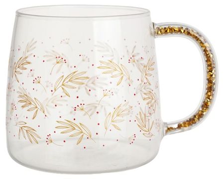 Кружка Actuel Золото театра Ветки стеклянная, 500 мл