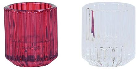 Подсвечник Actuel двойной стеклянный 6 см, 1 шт в ассортименте