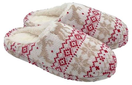 Тапочки женские новогодние InExtenso зимние бежевые, р 36-41 наталья игоревна котятова новогодние занималки раскраски с наклейками зимние игры