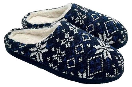 Тапочки мужские новогодние InExtenso зимние синие, р 41-46 наталья игоревна котятова новогодние занималки раскраски с наклейками зимние игры