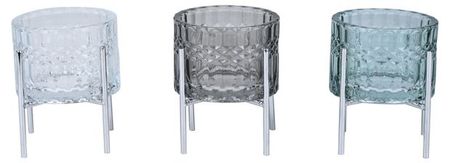 Подсвечник Actuel стеклянный на подставке 10х10х11 см, 1 шт в ассортименте