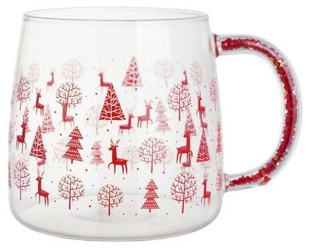 Кружка Actuel Вокруг света Олени в лесу стеклянная, 500 мл в лесу