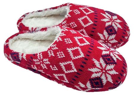 Тапочки женские новогодние InExtenso зимние красные, р 36-41 наталья игоревна котятова новогодние занималки раскраски с наклейками зимние игры