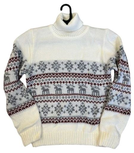 Джемпер для девочки новогодний Носи свое! молочный, р 116-152