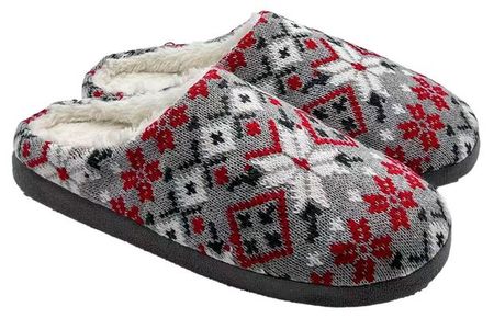 Тапочки мужские новогодние InExtenso зимние серые, р 41-46 наталья игоревна котятова новогодние занималки раскраски с наклейками зимние игры