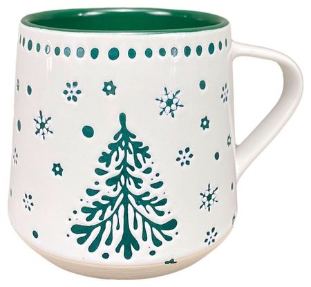 Кружка Actuel Вокруг света Ель бело-синяя керамическая, 360 мл