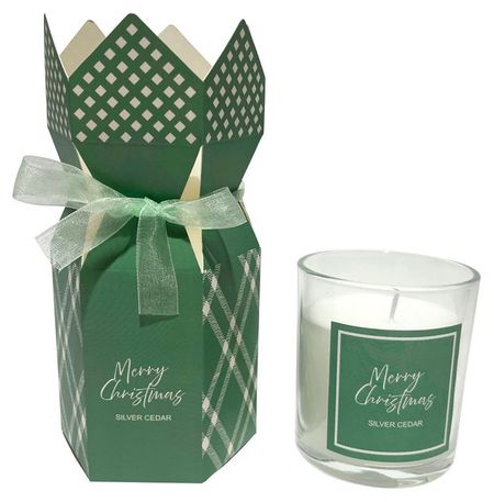 Свеча Actuel Merry Christmas с ароматом кедра, d 7 h 8 см