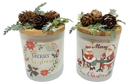 Свеча Actuel Merry Christmas ароматизированная с декором d 7 х h 8 см, 1 шт в ассортименте