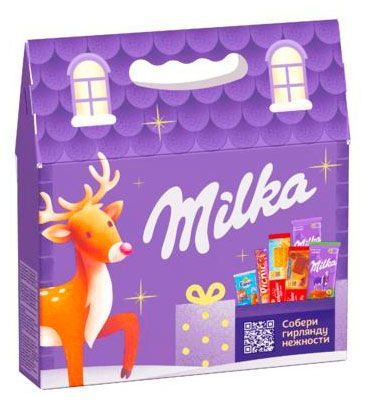 Подарок новогодний сладкий Milka Большой новогодний микс домик, 582 г для оформления фоторамки сладкий праздник 975942 29 5х29 5см упаковка