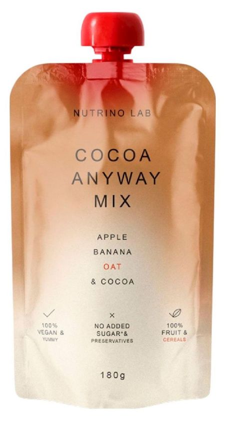 Пюре фруктовое Nutrino Lab Cocoa Anyway Mix овсянка яблоко банан какао Сербия, 180