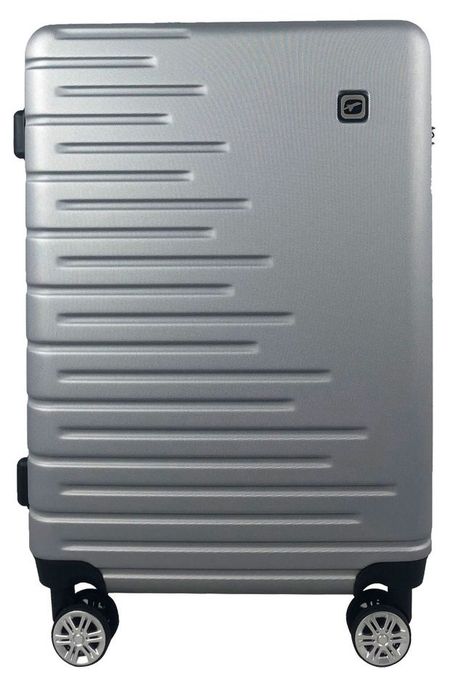 Чемодан жесткий Airport серый 8 колес, р L