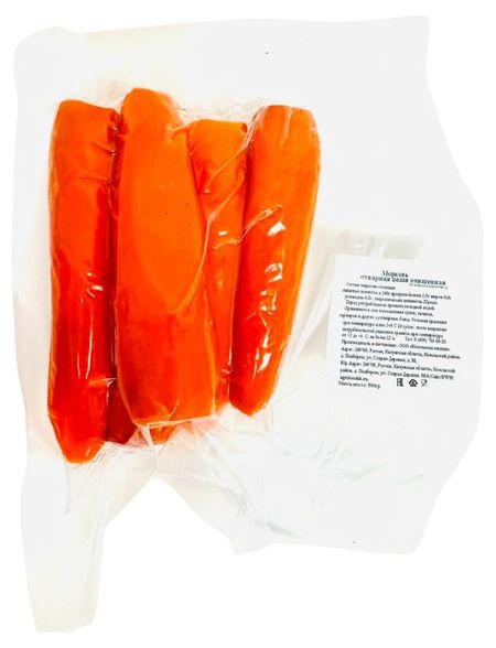 Морковь отварная Солюшко очищенная целая, 500 г