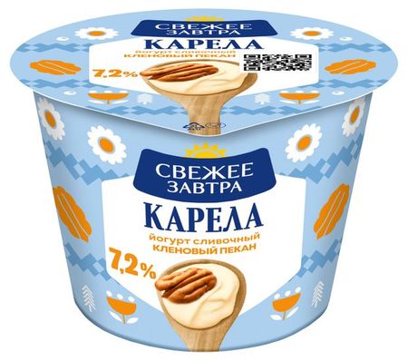 Йогурт густой Свежее Завтра Кленовый пекан 7,2% БЗМЖ, 180 г