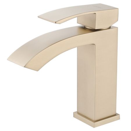 Смеситель для раковины Abber Wasserfall золото однорычажный (AF8610G)