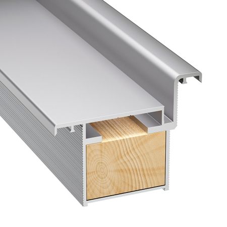 Коробка дверная скрытого монтажа Invisible 59х46,5х2520 мм (700х2300 мм) правая хром с петлями и замком (2,5 шт.)