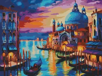 Картина по номерам 30х40 см. 30 цветов. На подрамнике. 