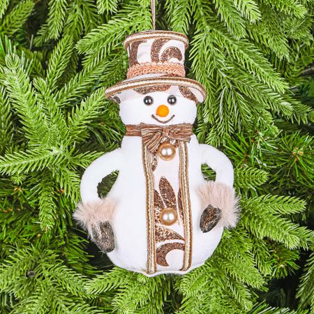 Декор на ёлку James arts снеговик 10х10х18 см