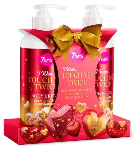 Набор подарочный 7Days Touch Me Twice, Гель для душа 400 мл + Крем для тела 400 мл