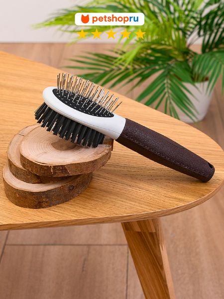 Груминг, косметика PETSHOP Щетка расческа двусторонняя для для кошек и собак 