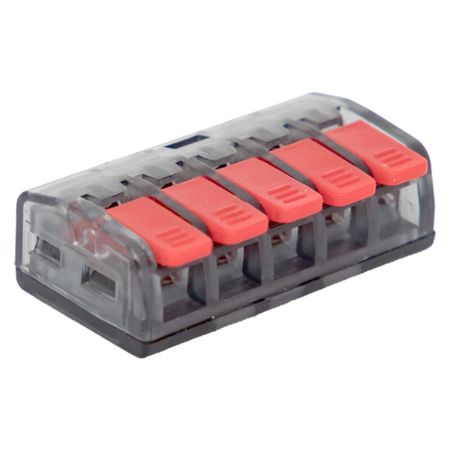 Клемма на 5 проводов EKF PROxima СМК 221-415 0,2-4 кв.мм с рычажками без пасты (50 шт.) (plc-smk-221-415)