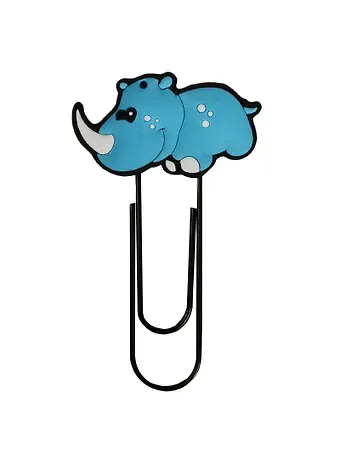 Скрепка - закладка Носорог (004782) (Карамба)