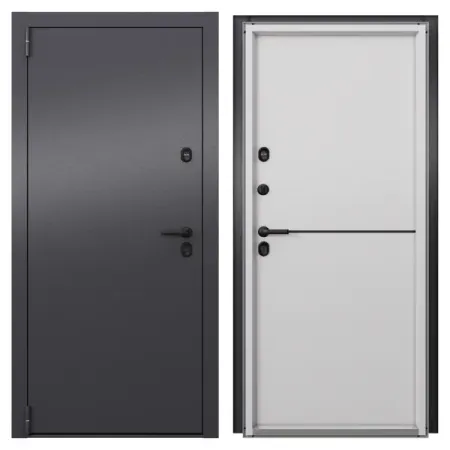 Входная дверь металлическая Антарктик 95x205 см левая бьянко