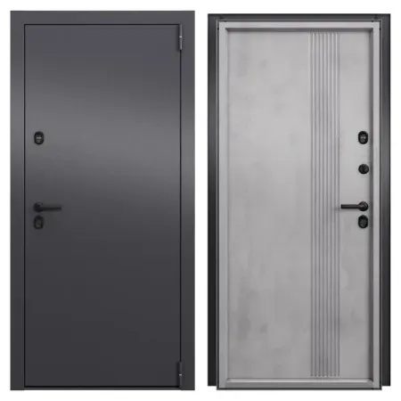 Входная дверь металлическая Антарктик 88x205 см правая бетон