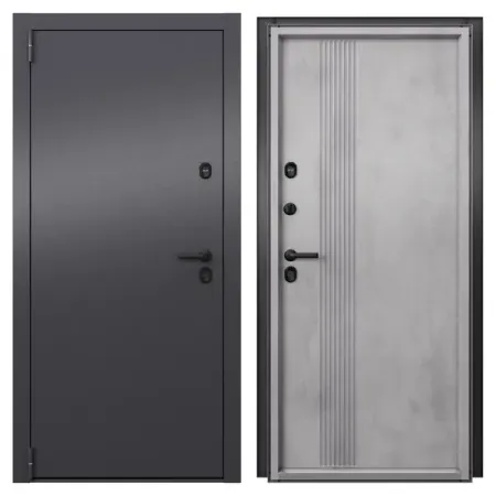 Входная дверь металлическая Антарктик 95x205 см левая бетон