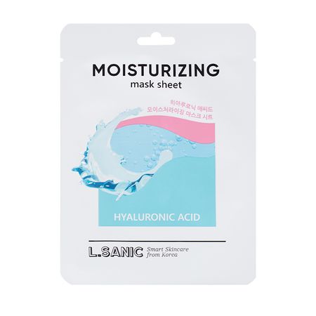 Тканевая маска L.sanic увлажняющая с гиалуроновой кислотой 25 мл маска для сна мордочка с объемными прищуренными глазами плюш пакет 12 37132 202505 s50 lafilaf