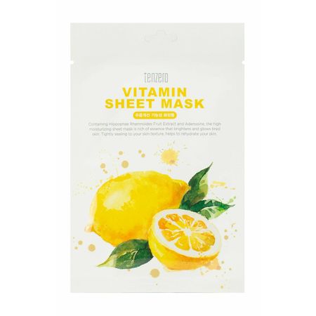 Маска тканевая Tenzero с витаминами 25 мл маска для сна мордочка с объемными прищуренными глазами плюш пакет 12 37132 202505 s50 lafilaf